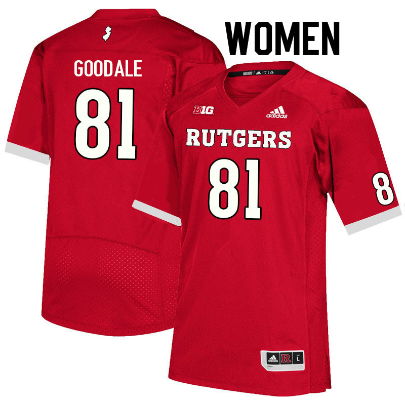 Women #81 Zach Goodale Rutgers Scarlet Knights College Football Jerseys Sale-Scarlet